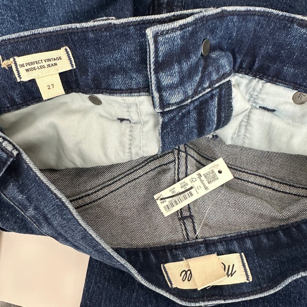Madewell The Perfect Vintage Wide Leg Jean Nighthawk Wash Dark Blue US 27 NWT - Picture 8 of 13